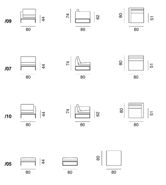 DS-160 - 3 seater modular leather sofa by de Sede - view 3